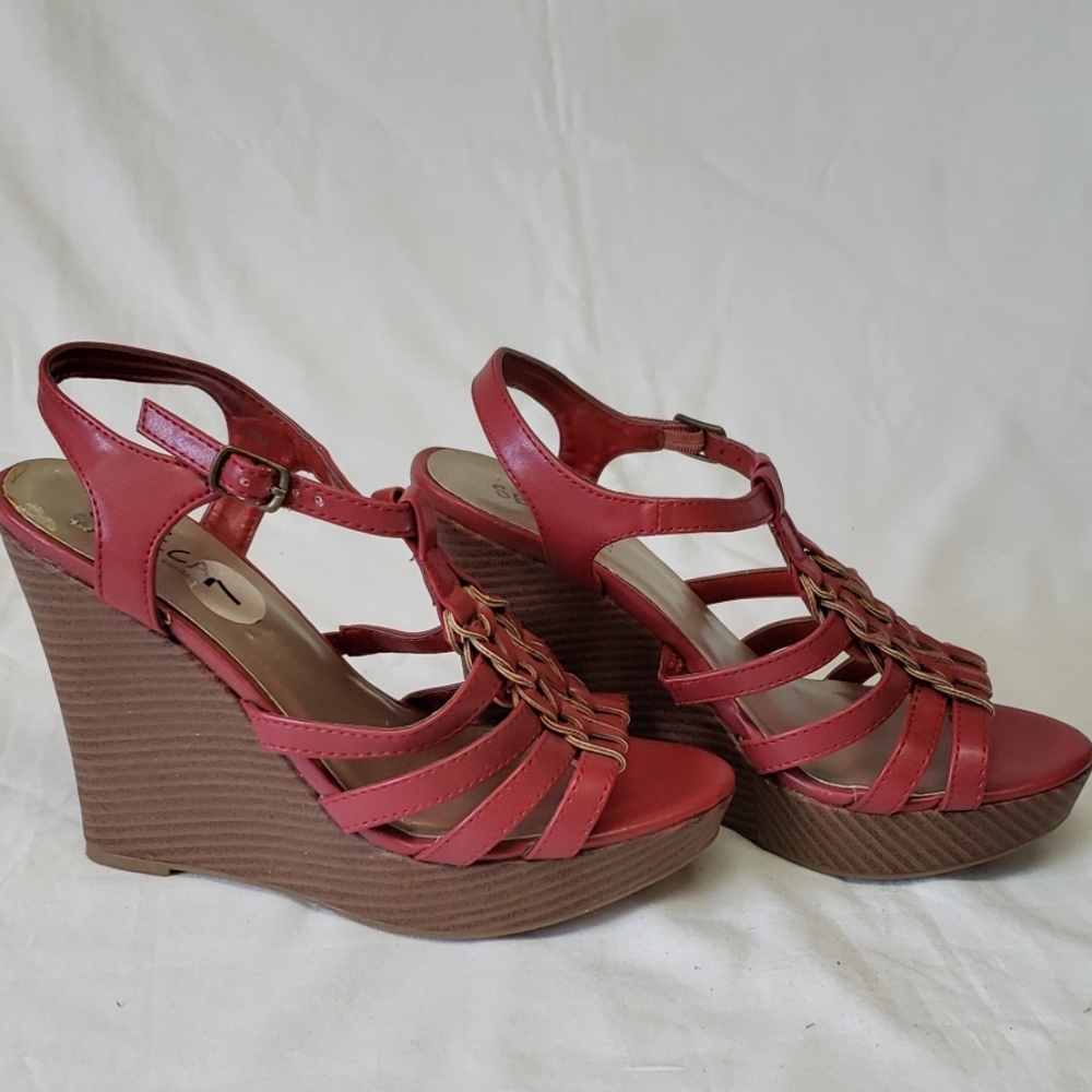 Red Sandal wedge